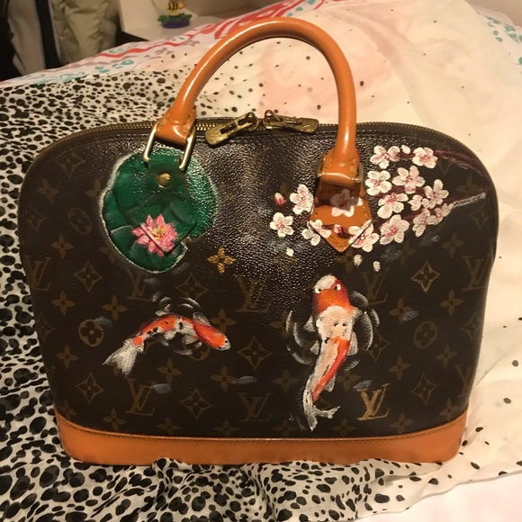 louis vuitton painted bag